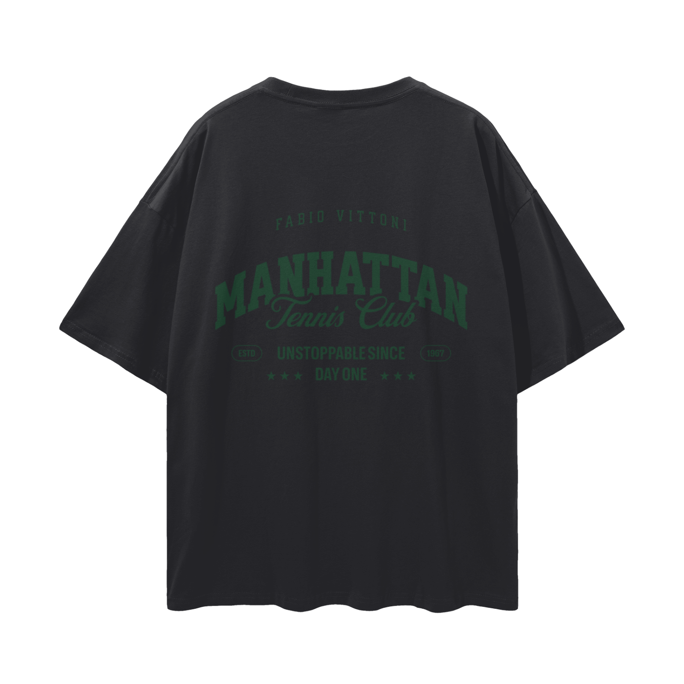 Manhattan Tennis Club Oversize Deep Drop Shoulder Tee