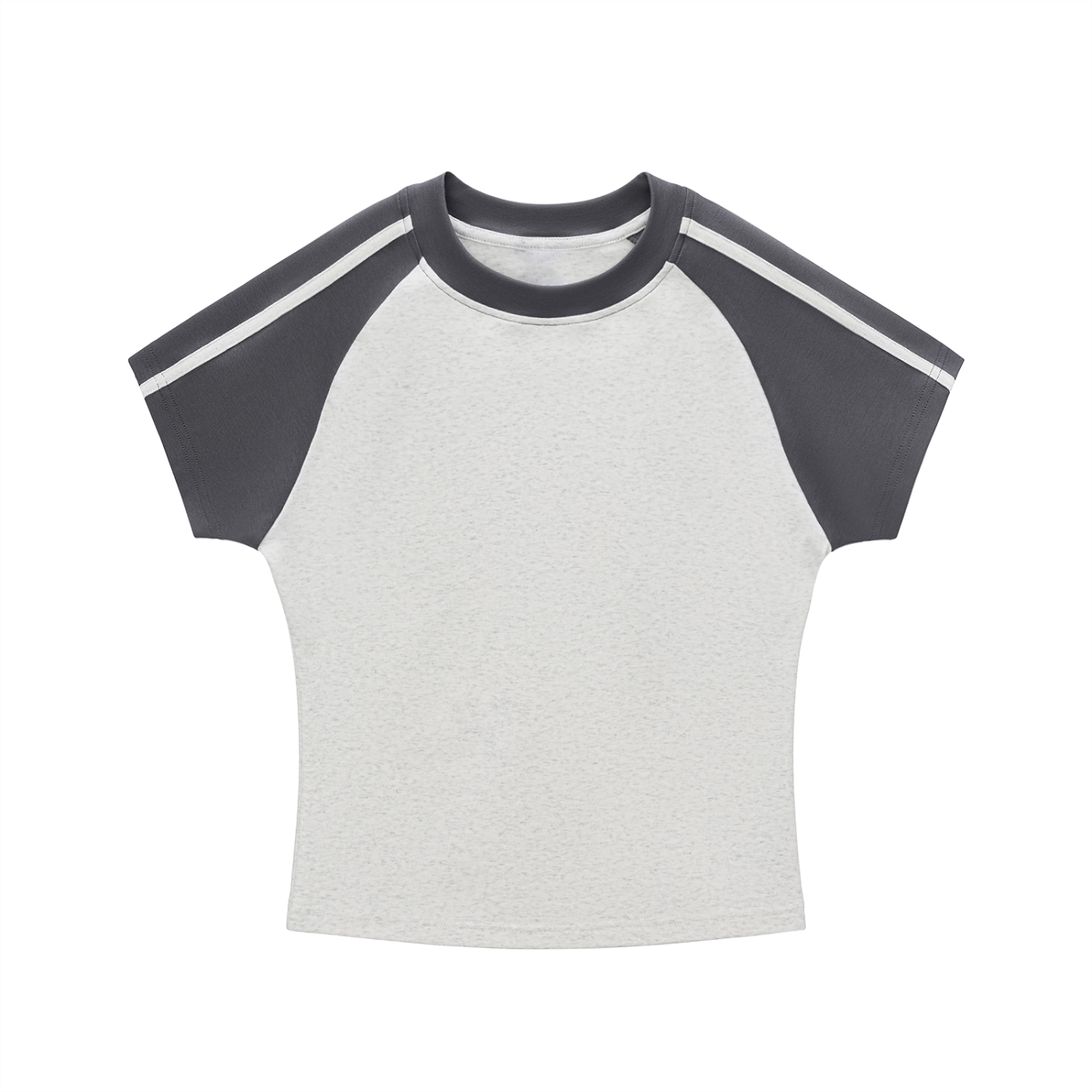 Contrast Stripes Bodycon Raglan Sleeve T-Shirt