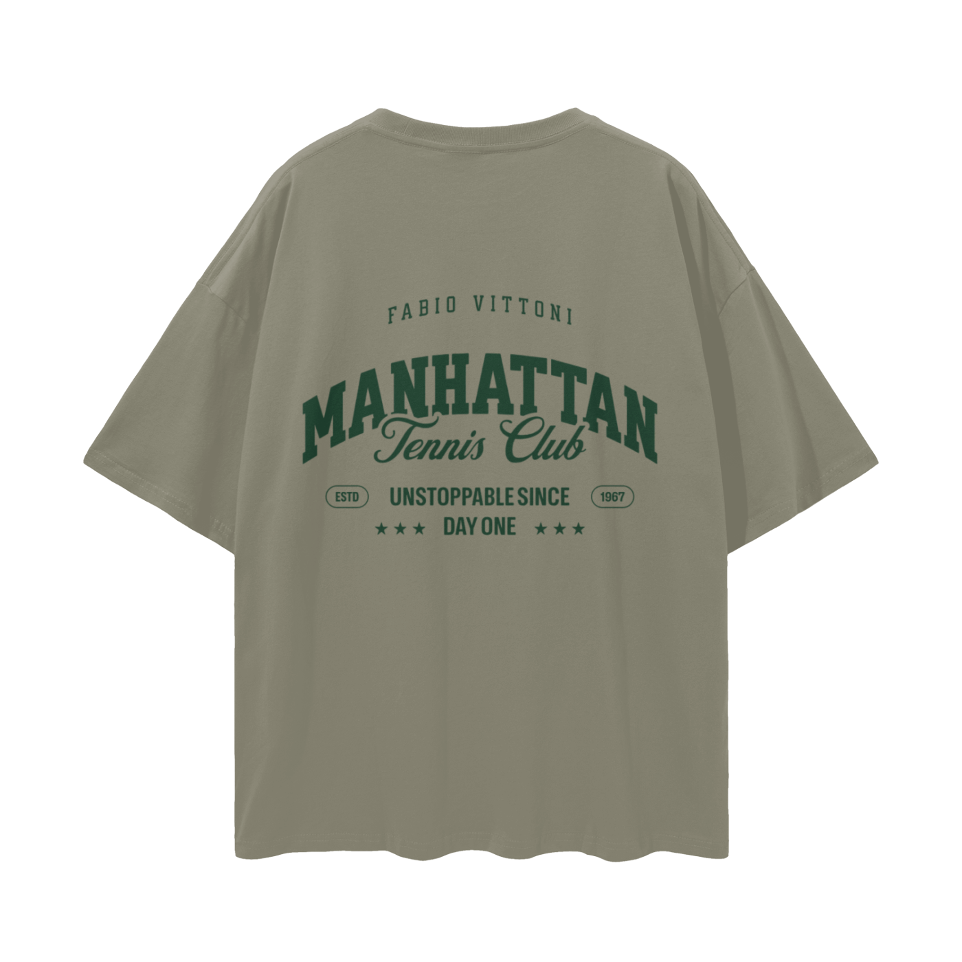 Manhattan Tennis Club Oversize Deep Drop Shoulder Tee