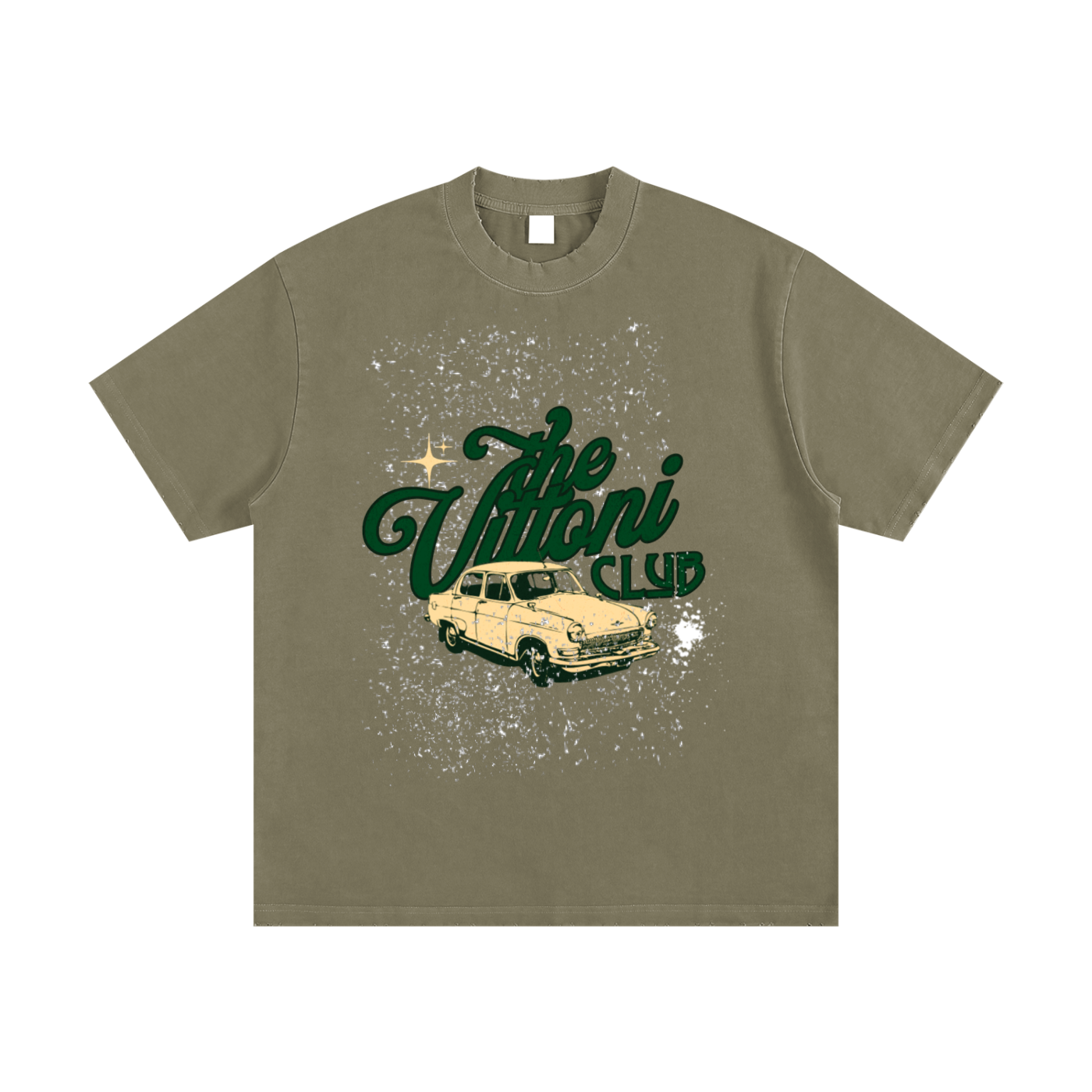 The Vittoni Club Heavyweight Vintage Washed Frayed T-Shirt