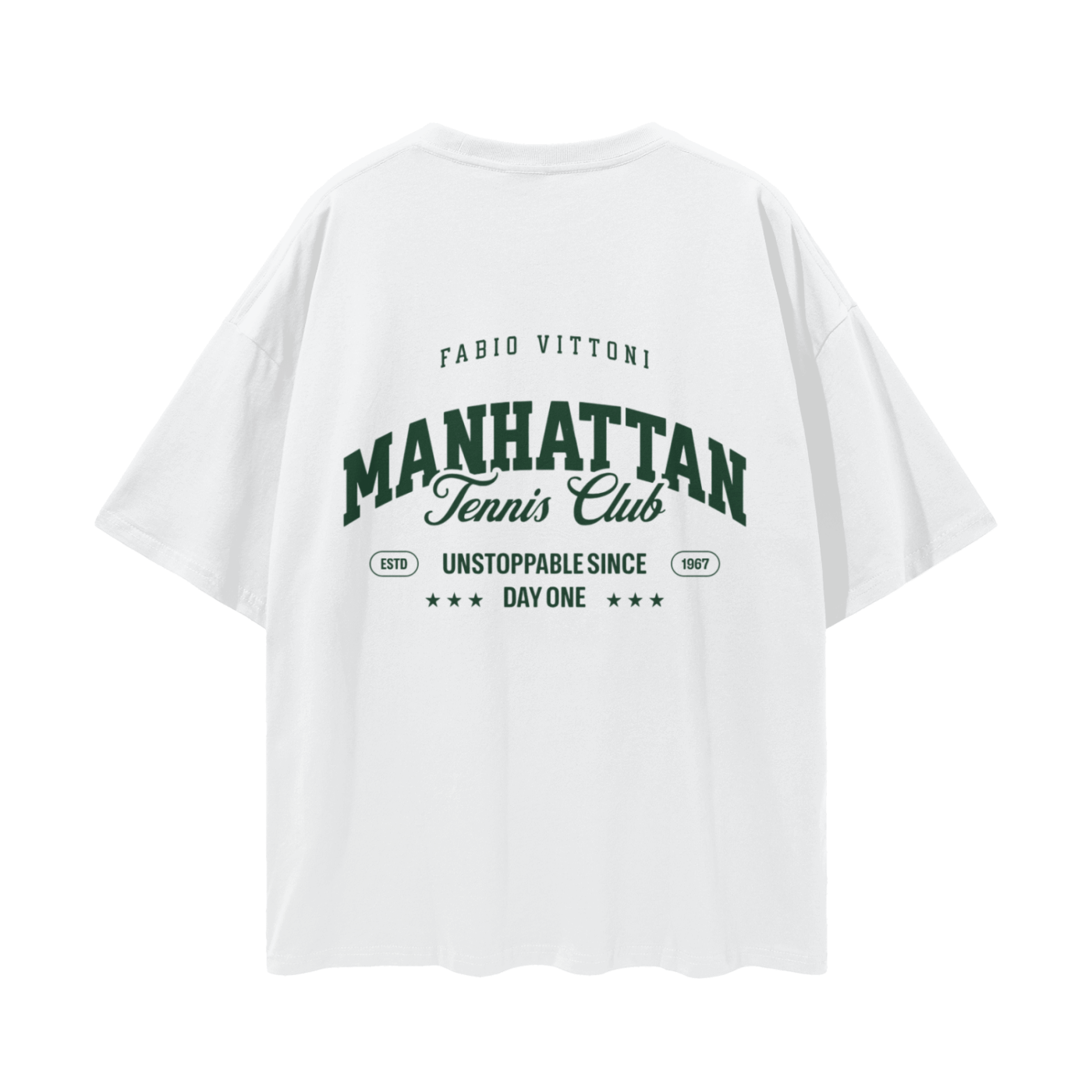 Manhattan Tennis Club Oversize Deep Drop Shoulder Tee