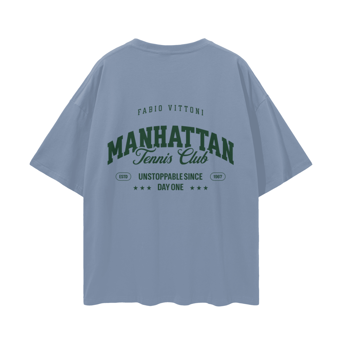 Manhattan Tennis Club Oversize Deep Drop Shoulder Tee