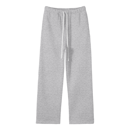 Streetwear Woman's Solid Color Fleece Straight Leg Pants
