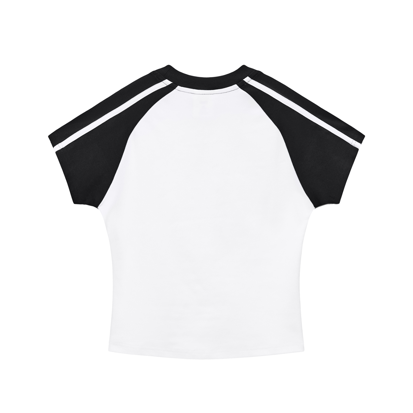 Contrast Stripes Bodycon Raglan Sleeve T-Shirt
