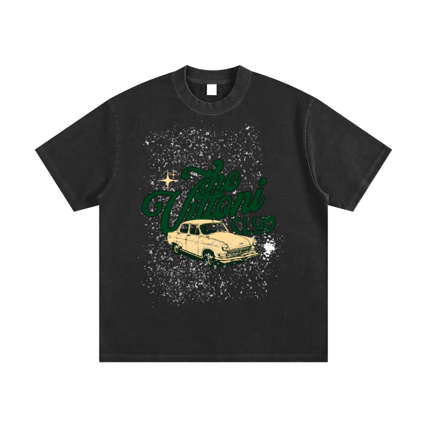 The Vittoni Club Heavyweight Vintage Washed Frayed T-Shirt