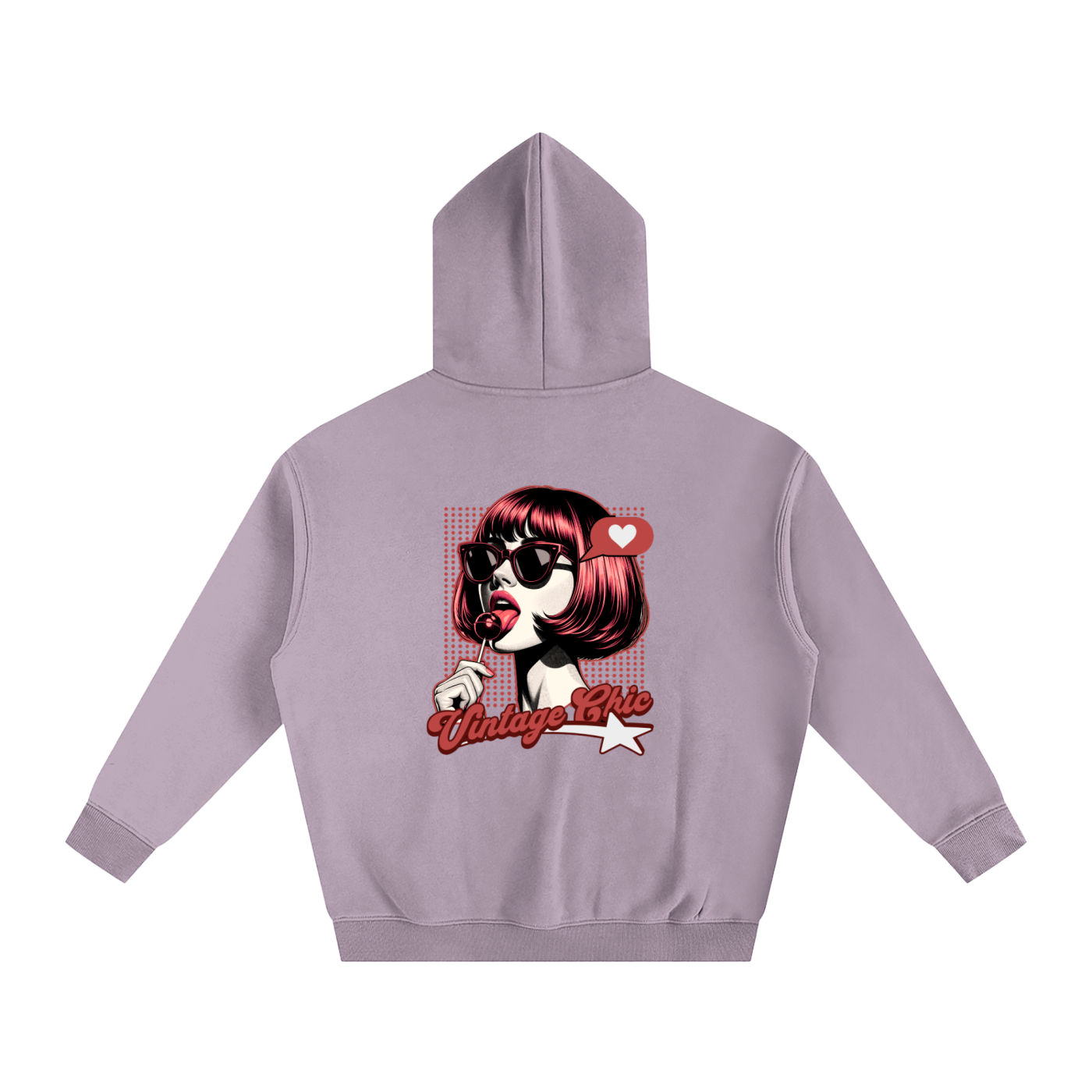 Oversize Fleeced Hoodie Vintage Chic