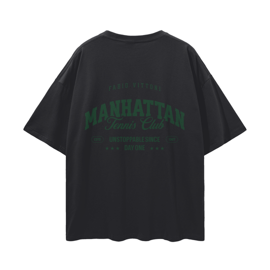 Manhattan Tennis Club Oversize Deep Drop Shoulder Tee