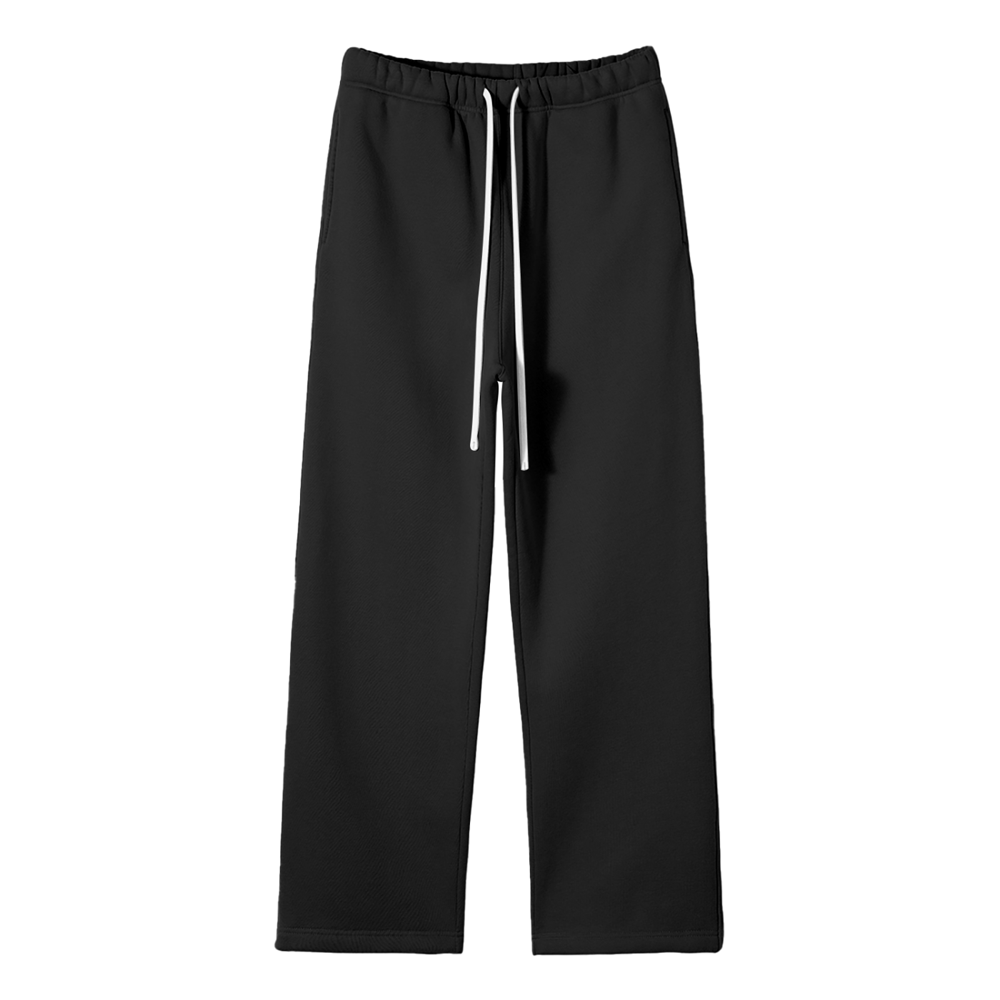 Streetwear Woman's Solid Color Fleece Straight Leg Pants
