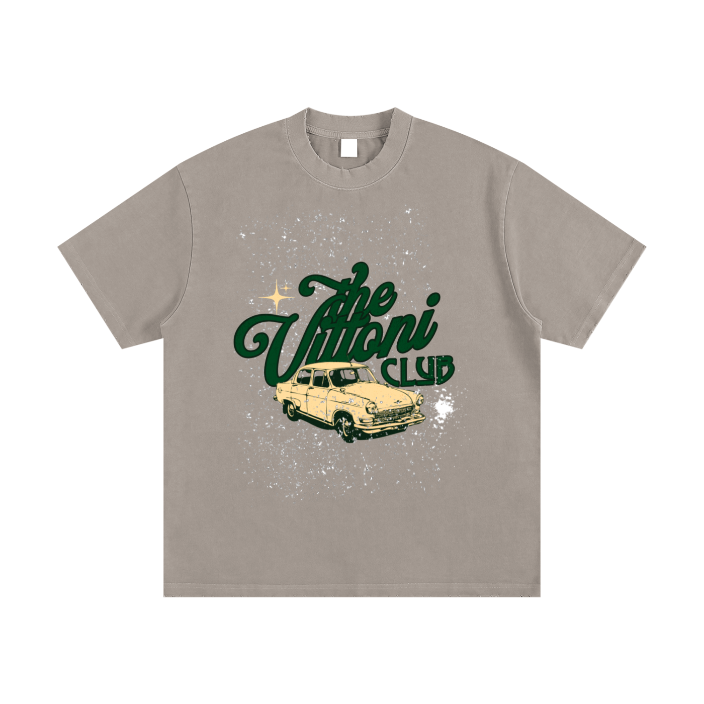 The Vittoni Club Heavyweight Vintage Washed Frayed T-Shirt