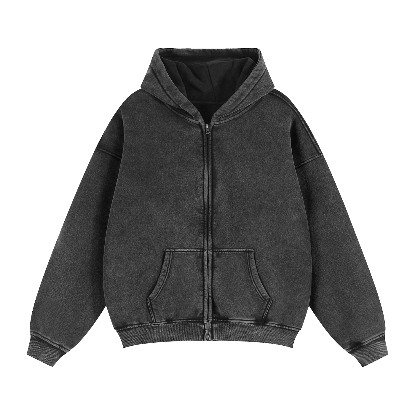Classic Culture Zip-Through Boxy Fleece Hoodie Classic Culture