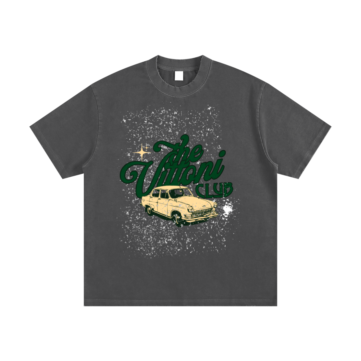 The Vittoni Club Heavyweight Vintage Washed Frayed T-Shirt