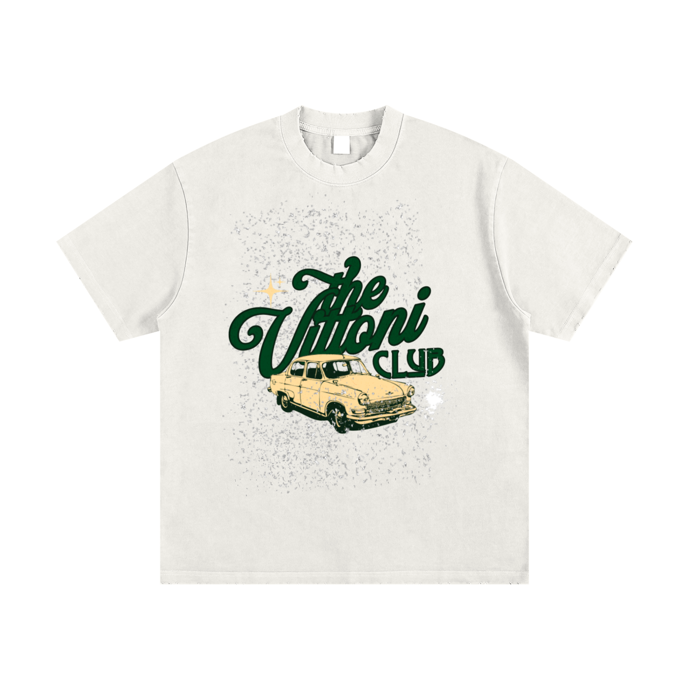 The Vittoni Club Heavyweight Vintage Washed Frayed T-Shirt