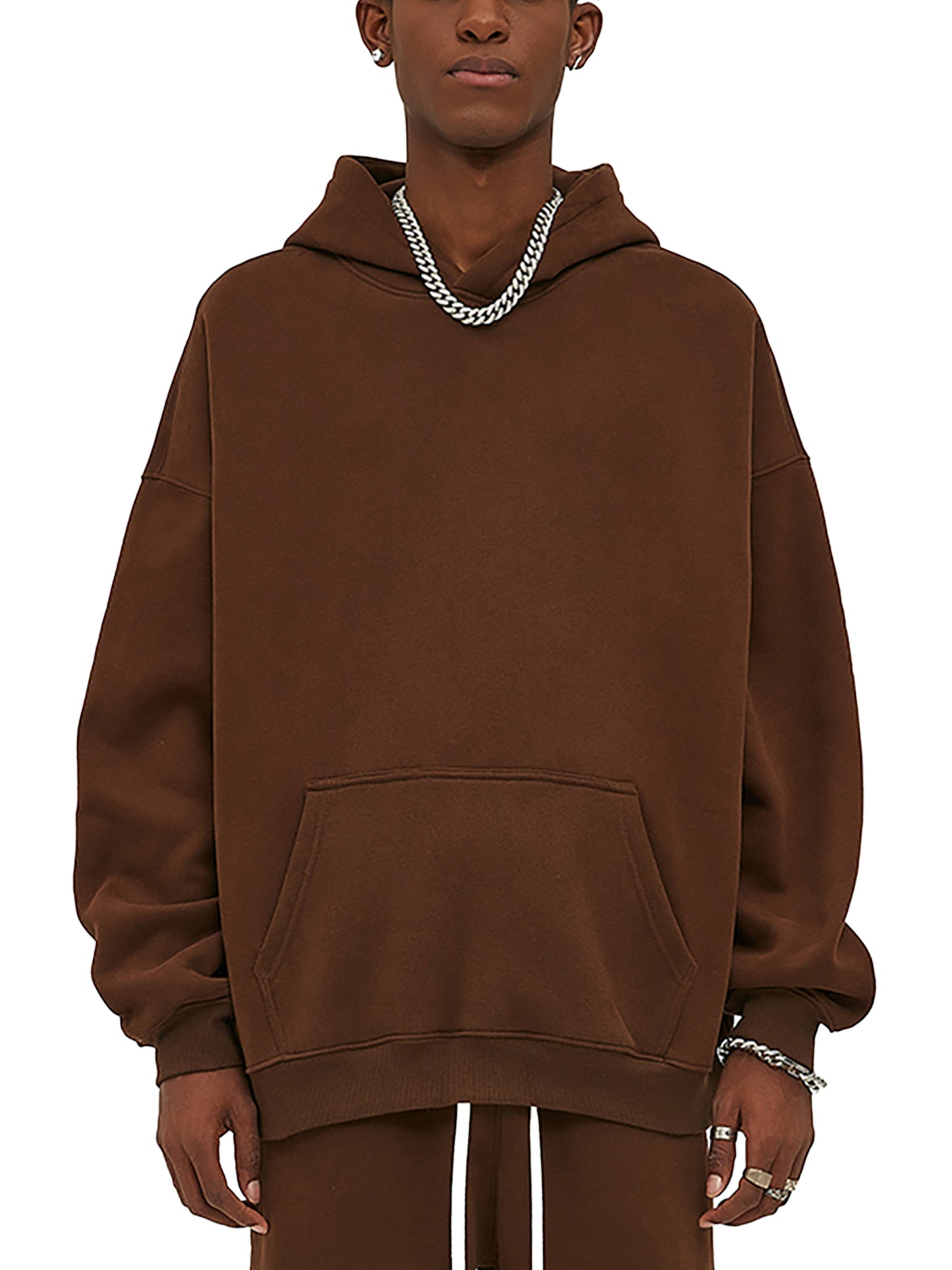 Overthinking Slows The Glow Oversized Fleeced Hoodie