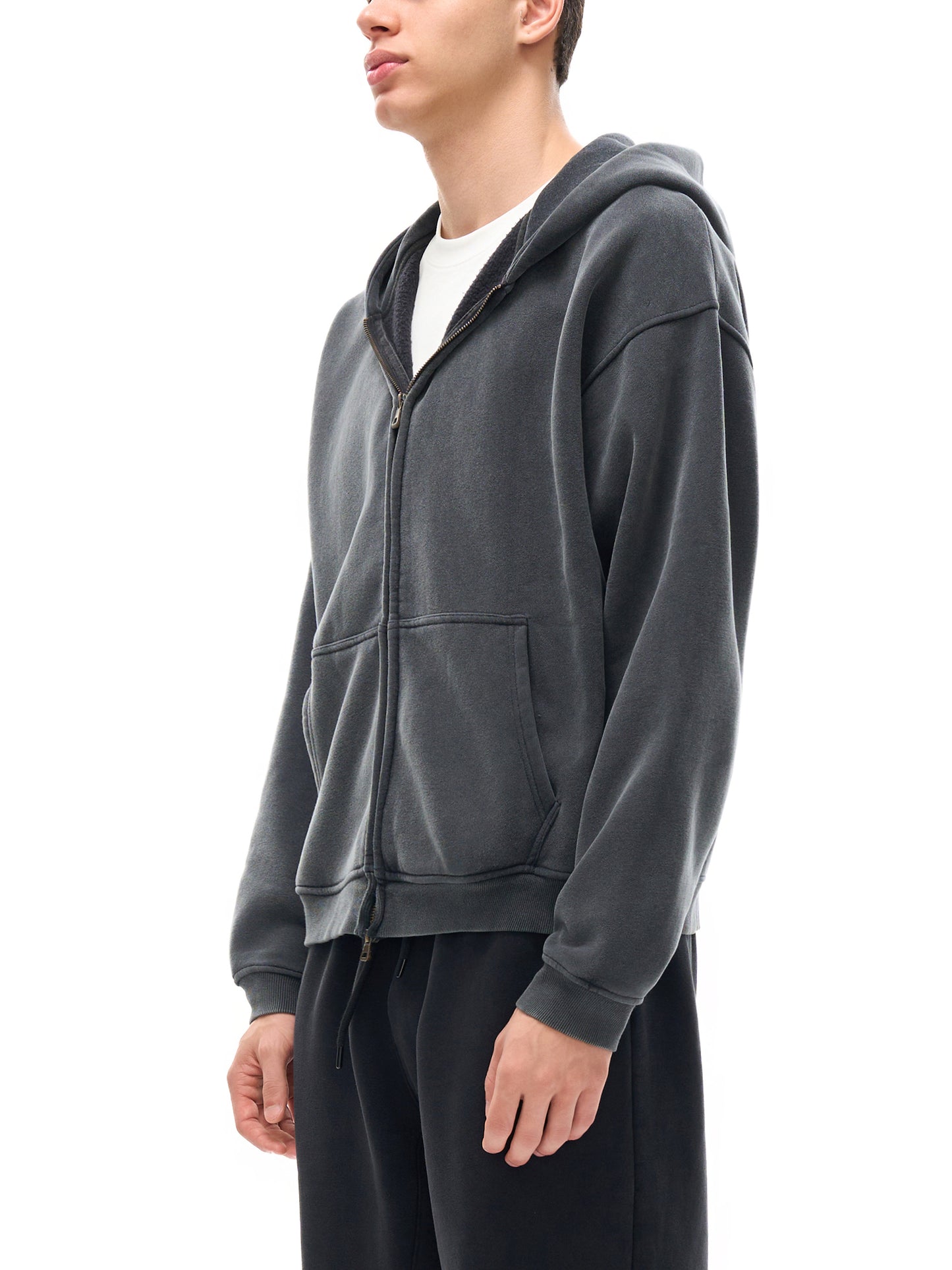 Classic Culture Zip-Through Boxy Fleece Hoodie Classic Culture